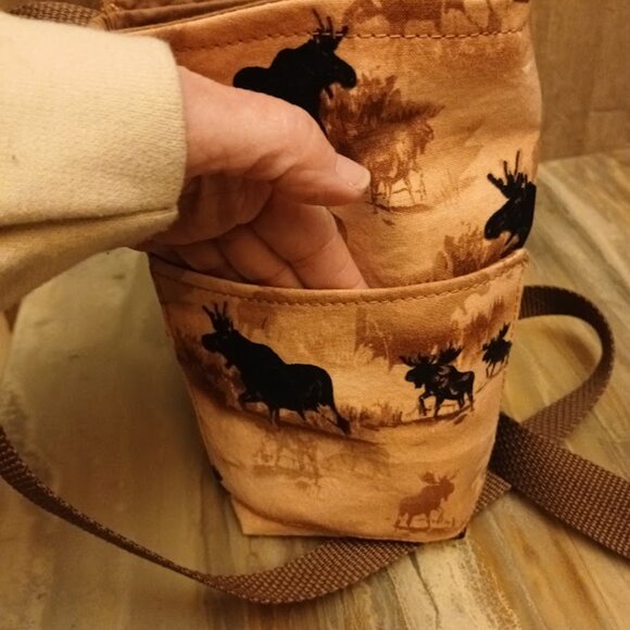 New Western Mini Pouch Sling Travel Bag Crossbody Deer Elk Tribal Sarape stripe - Picture 9 of 16